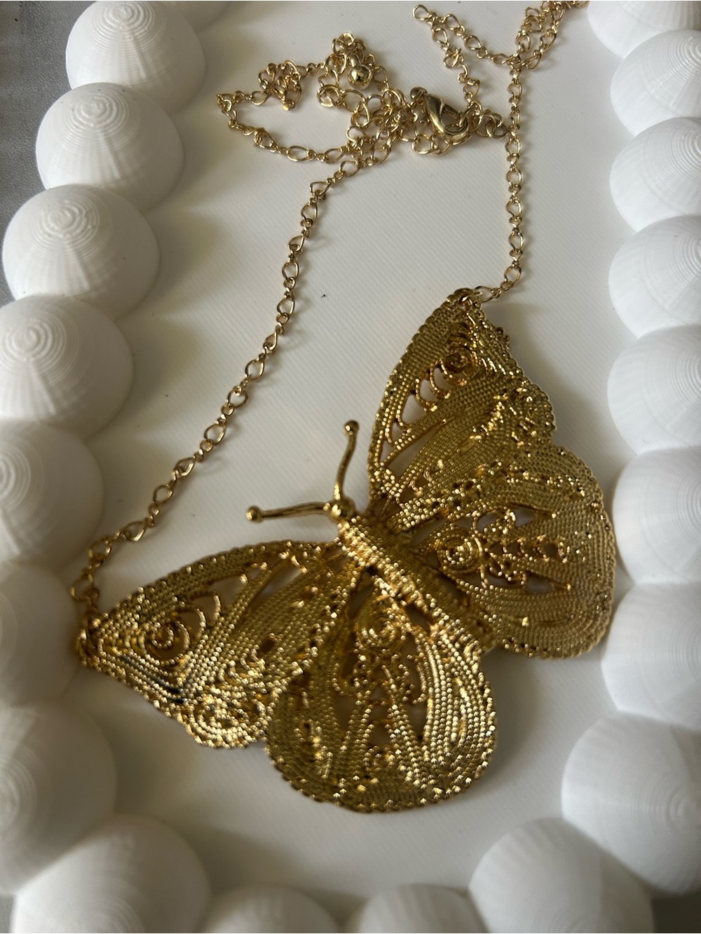 Gold Butterfly Pendant Necklace - Women Jewelry